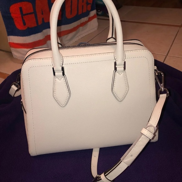 NWT MICHAEL Michael Kors white satchel purse - Picture 3 of 6